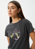 AFENDS Womens Sun Siren - Regular Tee - Stone Black